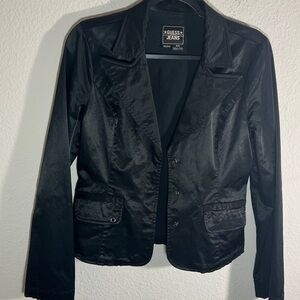 Guess Jeans women’s Sz 10 black jacket stretchy Y2Y party spring